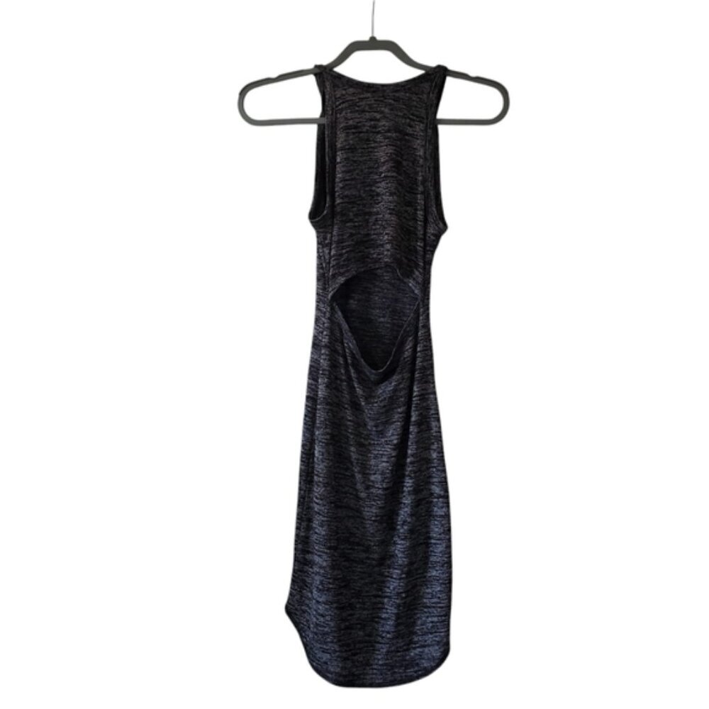 Aritzia Wilfred Free Heathered Open Cut Out Back Stretch Midi Dress XS - Picture 3 of 7